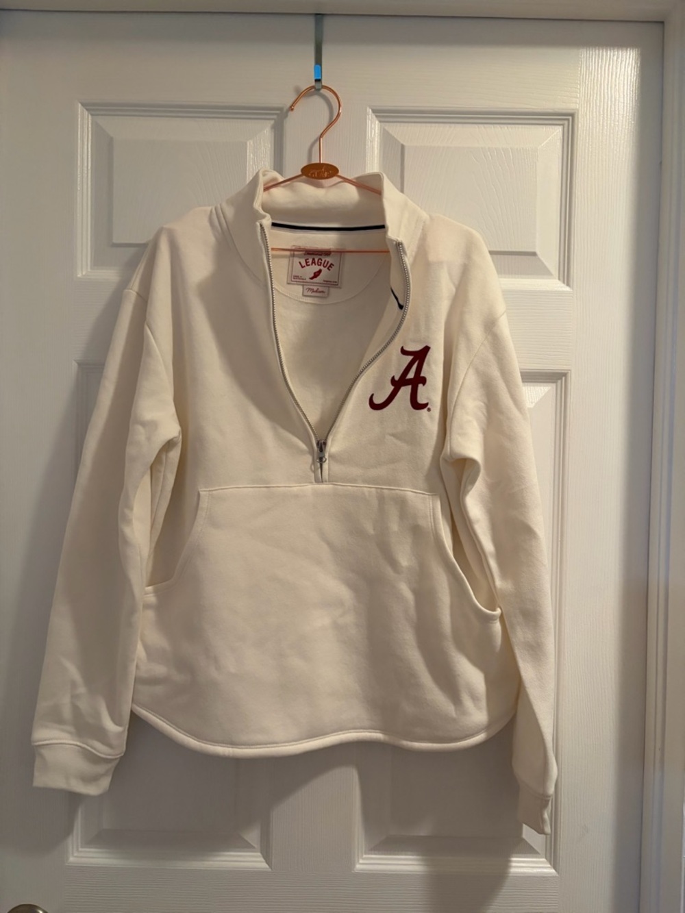 University of Alabama Cream Half-Zip Pullover